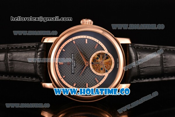 Vacheron Constantin Malte Tourbillon Asia Automatic Rose Gold Case with Rose Gold Stick Markers and Black Dial - Click Image to Close